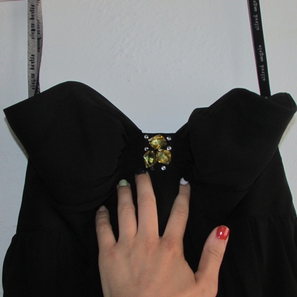 Alfred Angelo Black Semi-Formal Dress Size 4 - Picture 2 of 7